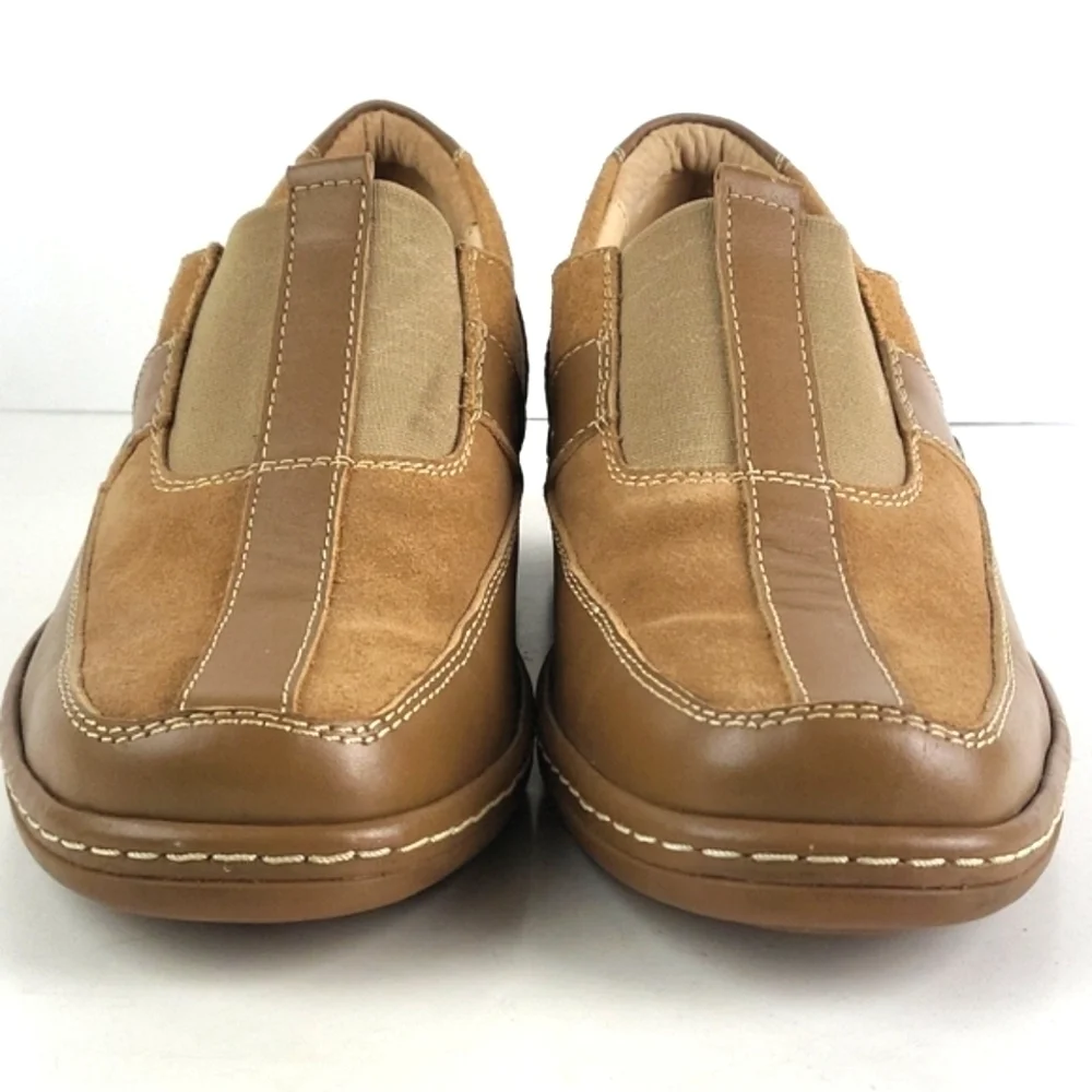 Calden Suede Leather Slip-on Casual Loafer Elevator Shoe Tan Men's Size 7 - Picture 4 of 16